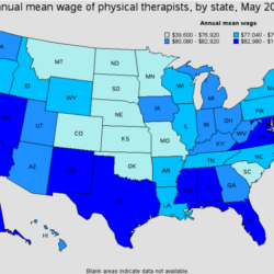 How much does a physical therapist make in california