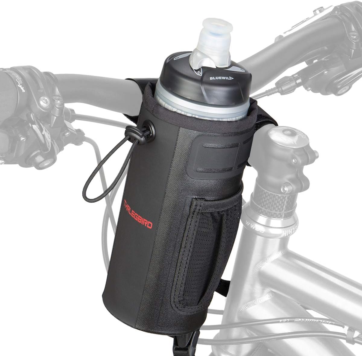 Bike water bottle holder with strap