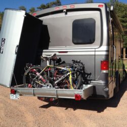 Hitch cargo rack with bike rack